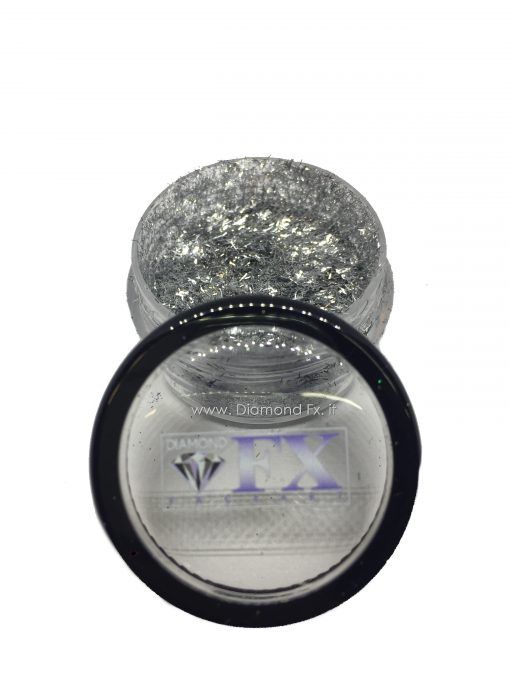 GL22 - Glitter FIBRE ARGENTO Cosmetico Diamond Fx 5 Gr.